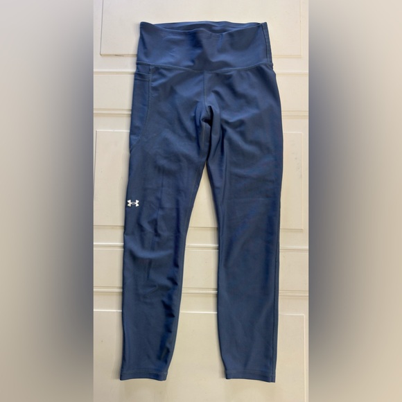 Under Armour Pants - Under Armour Women’s Sz S Cropped Blue Leggings Yoga Pants Activewear